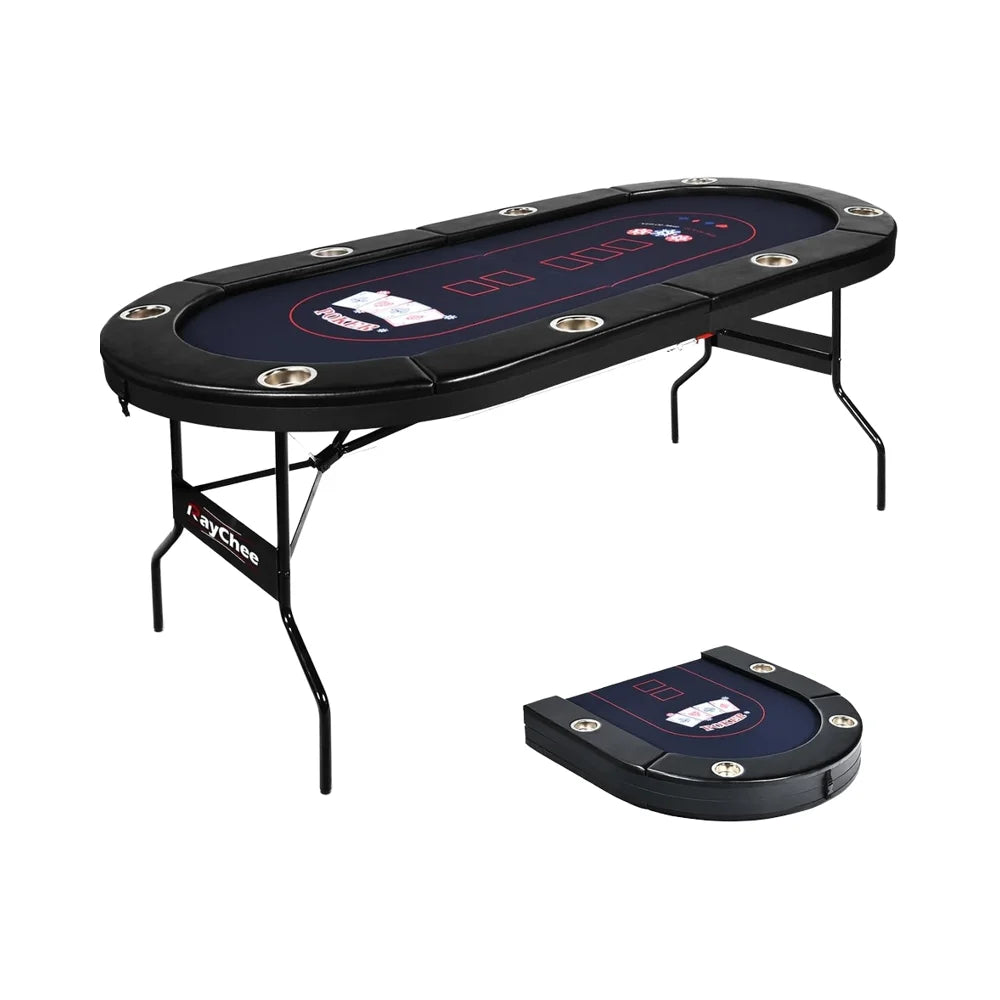 Table de poker 180cm pliable 8 à 10 joueurs