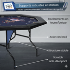 Table de poker ronde 130cm pliable